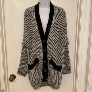 Lucca Couture Chunky Knit Sweater Cardigan